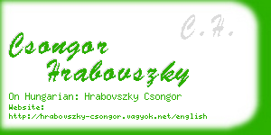 csongor hrabovszky business card